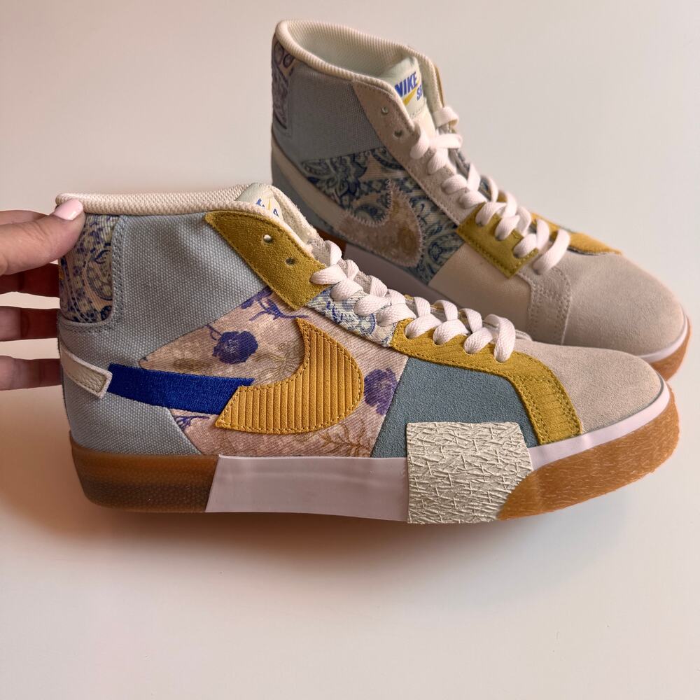 Nike Zoom Blazer Mid Premium SB Paisley Pack Boarder Blue DM0859-400 Mens Sz 9.5